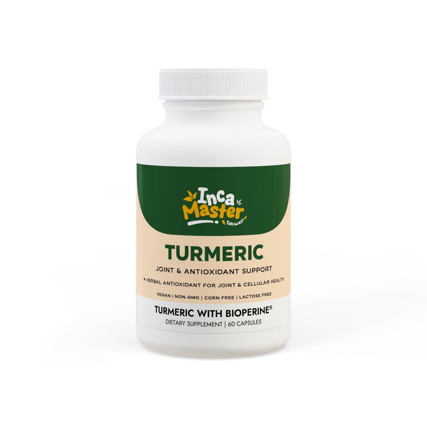 Turmeric with BioPerine® (Black Pepper Fruit Extract) Supplement (60 Capsules)