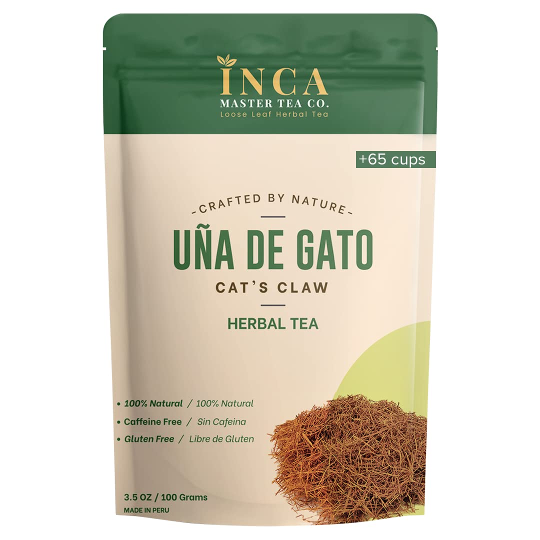 Una de Gato Tea – Wild-Harvested Cat’s Claw (Uncaria tomentosa), 3.5 oz Loose Leaf – Product of Peru