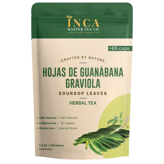 Soursop Tea – Loose Leaf Guanábana Leaves (3.5 oz), Caffeine-Free, Wild-Harvested in Peru